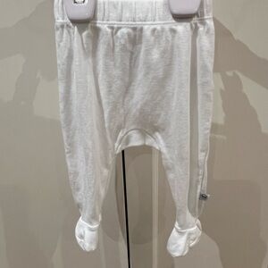 Honest Baby White Organic Cotton Newborn pants